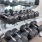 Fitness room with dumbbells