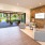 Seating area near brick wall