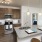a kitchen with a marble island